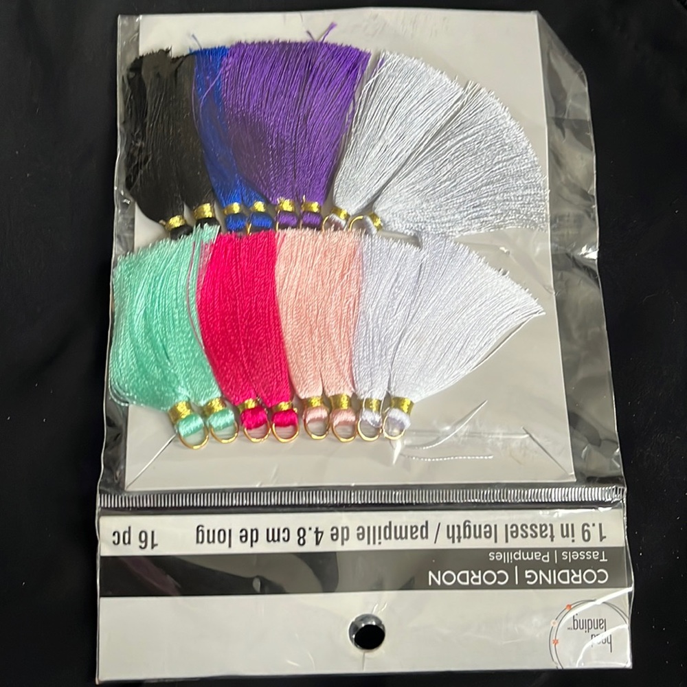 Beautiful tassels with gold wrap